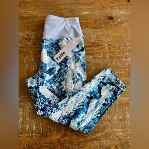 Talbots Blue and White Women’s Leggings, Size Medium Petite